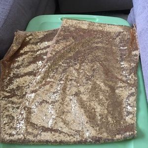 Gold sequin table runner